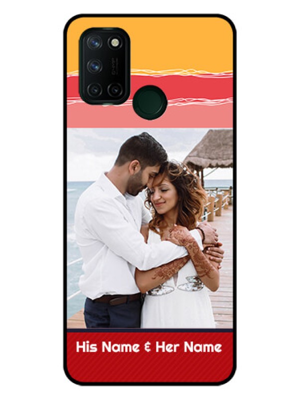 Custom Realme 7I Custom Glass Mobile Case  - Colorful Case Design