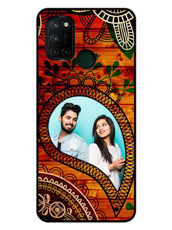 Custom Realme 7I Personalized Glass Phone Case  - Abstract Colorful Design