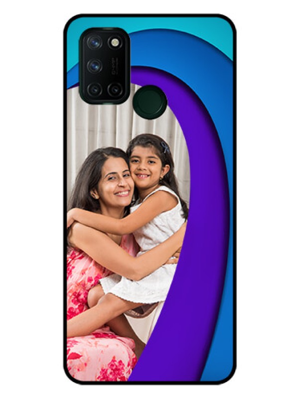 Custom Realme 7I Photo Printing on Glass Case  - Simple Pattern Design