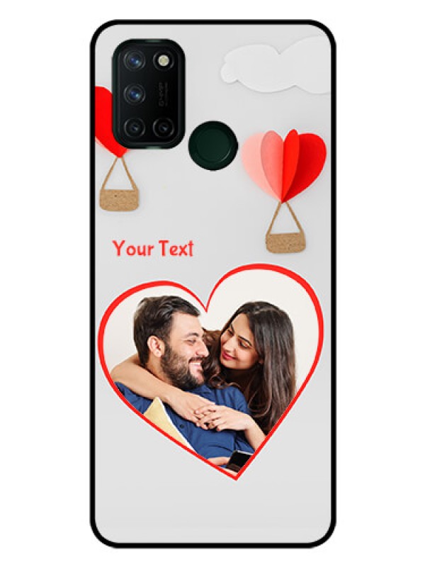 Custom Realme 7I Custom Glass Mobile Case  - Parachute Love Design