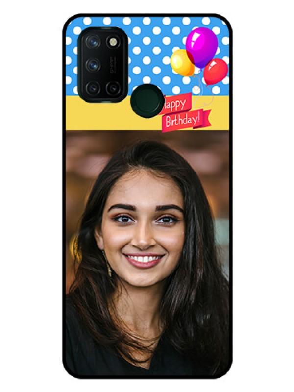 Custom Realme 7I Custom Glass Mobile Case  - Happy Birthday Design
