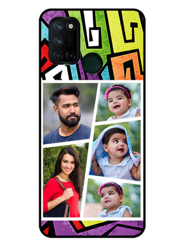 Custom Realme 7I Custom Glass Phone Case  - Graffiti pattern Design