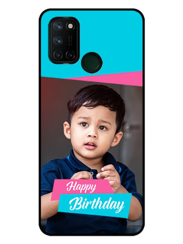 Custom Realme 7I Personalized Glass Phone Case  - Image Holder with 2 Color Design