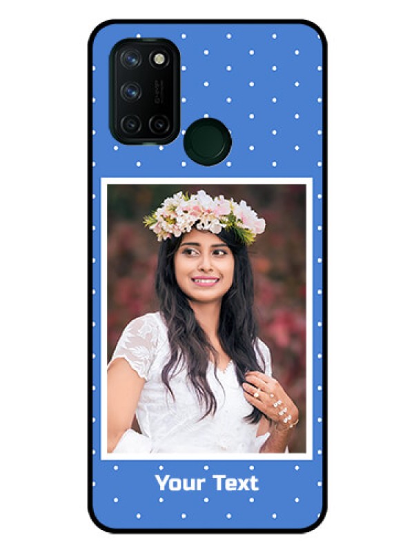 Custom Realme 7I Photo Printing on Glass Case  - Polka dots design