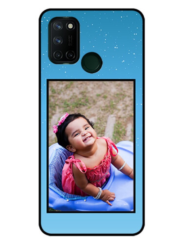 Custom Realme 7I Custom Glass Mobile Case  - Wave Pattern Colorful Design