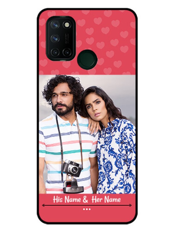 Custom Realme 7I Photo Printing on Glass Case  - Simple Love Design