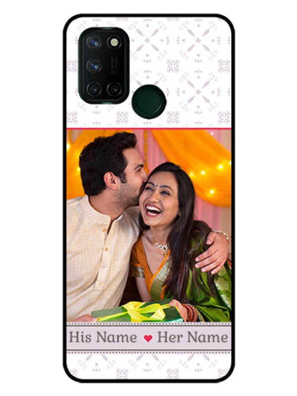 Custom Realme 7I Custom Glass Mobile Case  - with Photo and Ethnic Design