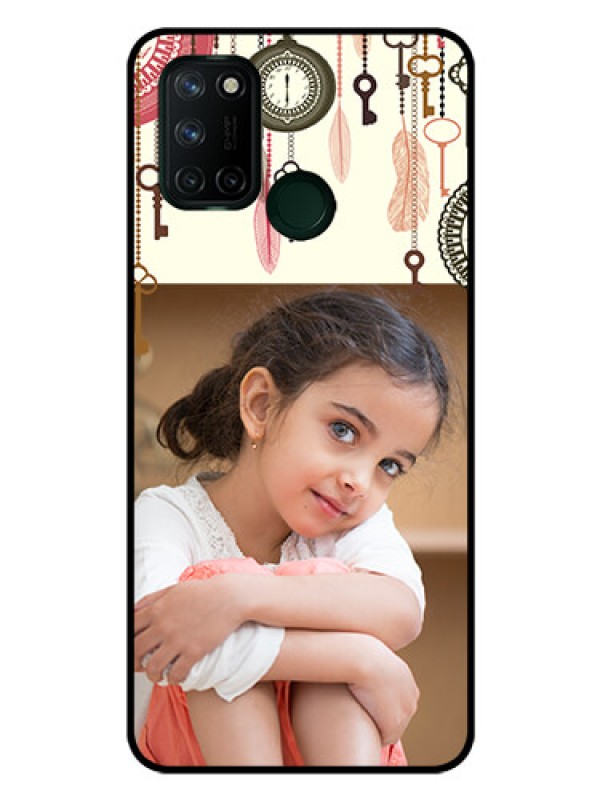 Custom Realme 7I Custom Glass Mobile Case  - Boho Style Design