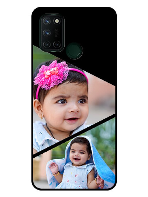 Custom Realme 7I Custom Glass Phone Case  - Semi Cut Design