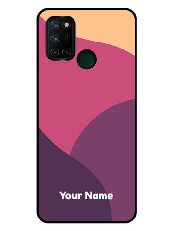 Custom Realme 7i Custom Glass Phone Case - Mixed Multi-colour abstract art Design