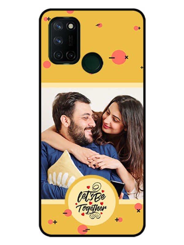 Custom Realme 7i Photo Printing on Glass Case - Lets be Together Design