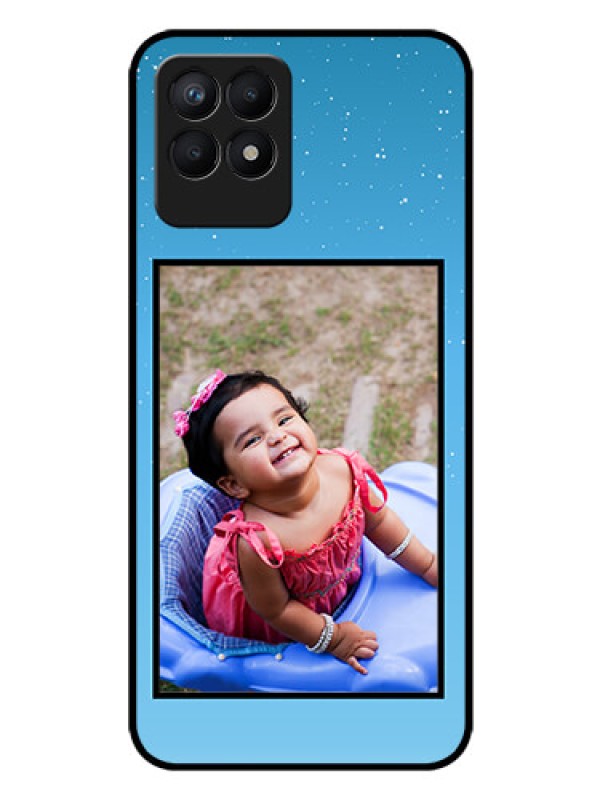 Custom Realme 8i Custom Glass Mobile Case - Wave Pattern Colorful Design
