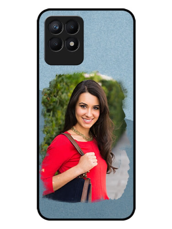 Custom Realme 8i Custom Glass Mobile Case - Grunge Line Art Design