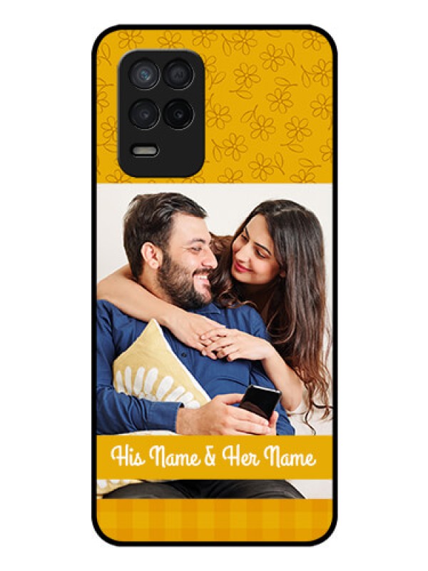 Custom Realme 8s 5G Custom Glass Mobile Case - Yellow Floral Design