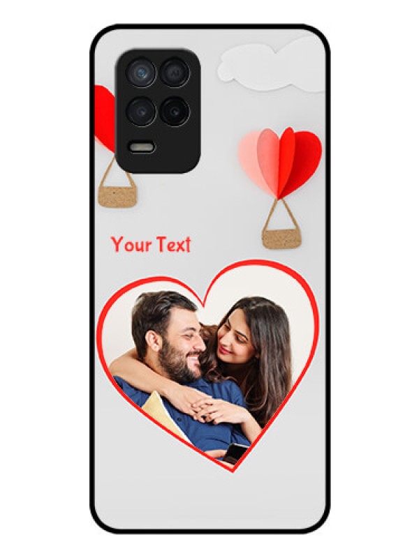 Custom Realme 8s 5G Custom Glass Mobile Case - Parachute Love Design