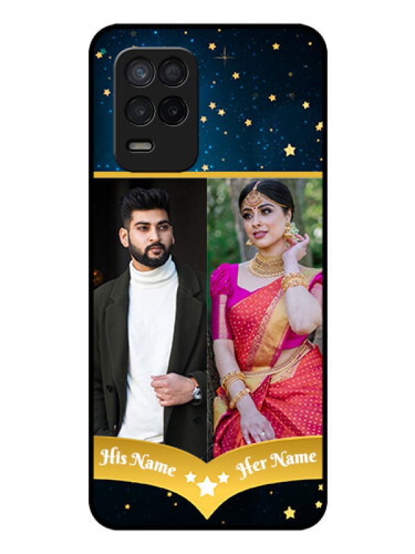 Custom Realme 8s 5G Custom Glass Phone Case - Galaxy Stars Backdrop Design