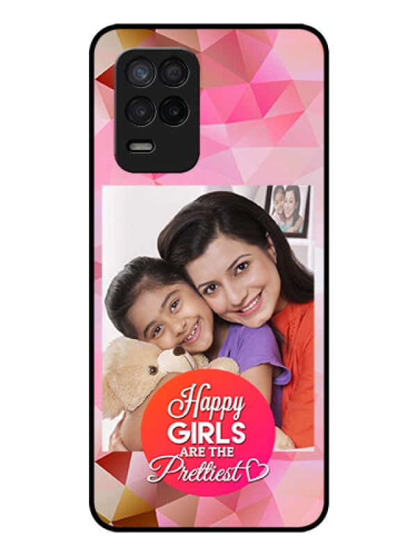 Custom Realme 8s 5G Photo Printing on Glass Case - Abstract Triangle Design