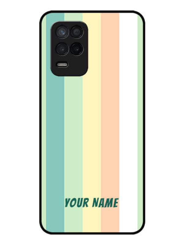 Custom Realme 8s 5G Photo Printing on Glass Case - Multi-colour Stripes Design