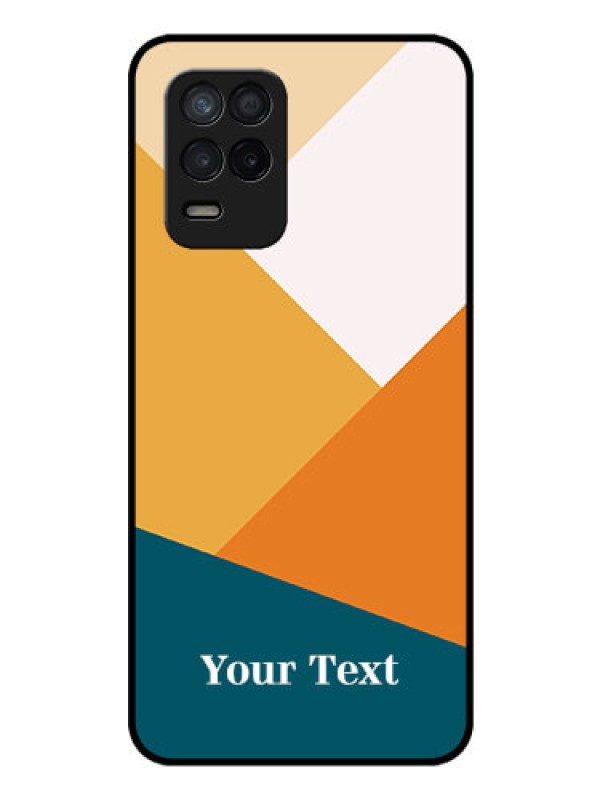 Custom Realme 8s 5G Personalized Glass Phone Case - Stacked Multi-colour Design