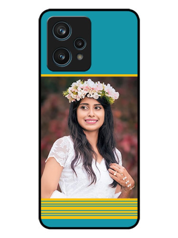 Custom Realme 9 4G Custom Glass Phone Case - Yellow & Blue Design