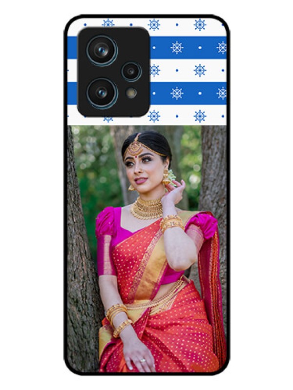 Custom Realme 9 4G Photo Printing on Glass Case - Snow Pattern Design