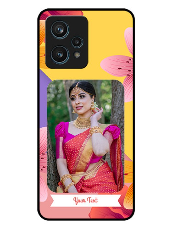 Custom Realme 9 4G Custom Glass Mobile Case - 3 Image With Vintage Floral Design