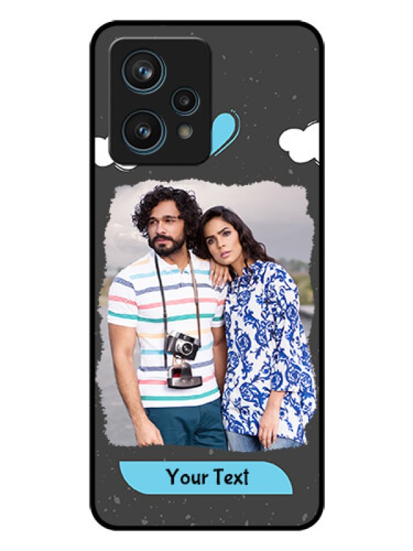 Custom Realme 9 4G Custom Glass Phone Case - Splashes with love doodles Design
