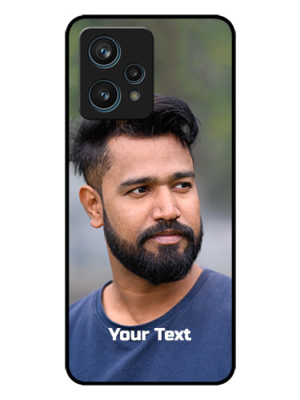 Custom Realme 9 4G Glass Mobile Cover: Photo with Text
