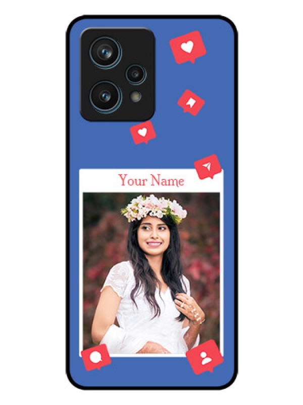Custom Realme 9 4G Custom Glass Phone Case - Like Share And Comment Design