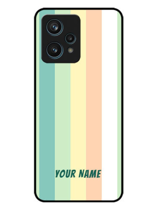 Custom Realme 9 4G Photo Printing on Glass Case - Multi-colour Stripes Design
