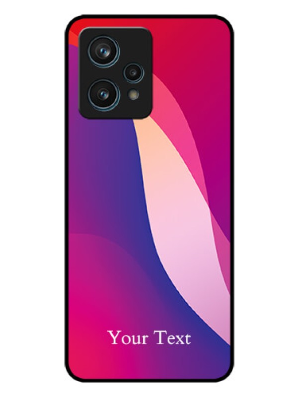 Custom Realme 9 4G Personalized Glass Phone Case - Digital abstract Overlap Design
