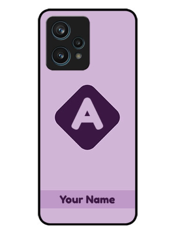 Custom Realme 9 4G Custom Glass Mobile Case - Custom Letter in curved badge Design