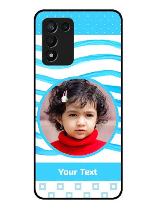 Custom Realme 9 5G Speed Edition Custom Glass Phone Case - Simple Blue Case Design