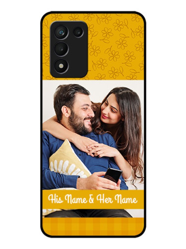 Custom Realme 9 5G Speed Edition Custom Glass Mobile Case - Yellow Floral Design