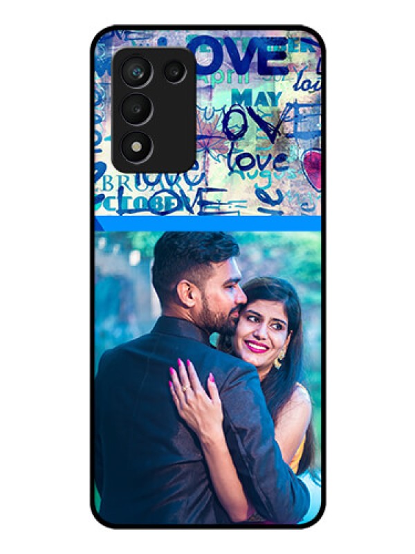 Custom Realme 9 5G Speed Edition Custom Glass Mobile Case - Colorful Love Design