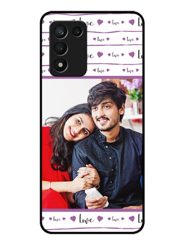 Custom Realme 9 5G Speed Edition Custom Glass Mobile Case - Couples Heart Design