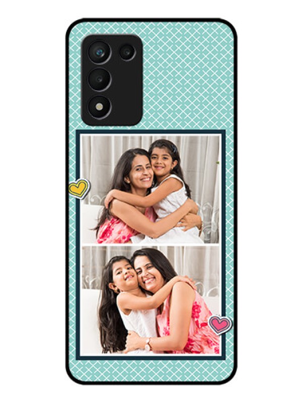 Custom Realme 9 5G Speed Edition Custom Glass Phone Case - 2 Image Holder with Pattern Design