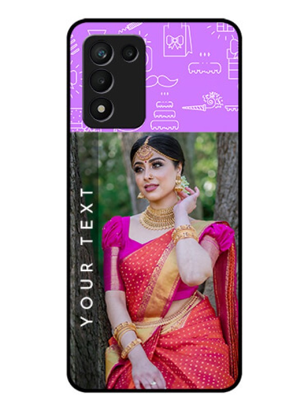 Custom Realme 9 5G Speed Edition Custom Glass Mobile Case - Birthday Icons Design
