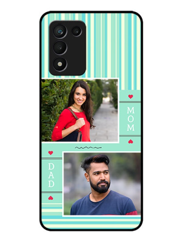 Custom Realme 9 5G Speed Edition Custom Glass Phone Case - Mom & Dad Pic Design
