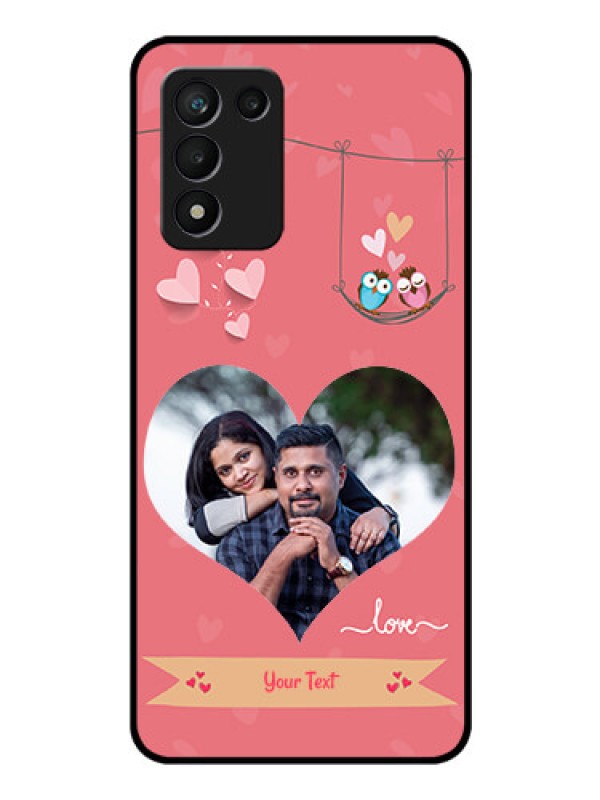 Custom Realme 9 5G Speed Edition Personalized Glass Phone Case - Peach Color Love Design