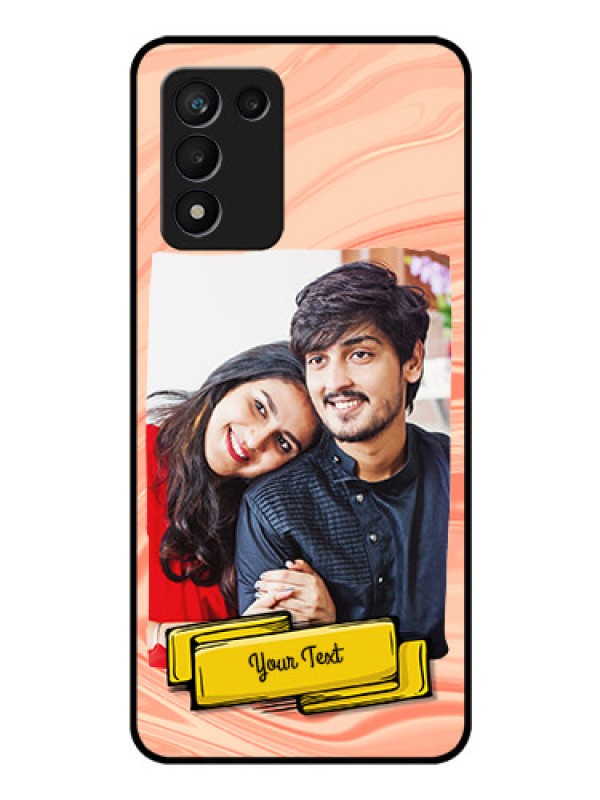 Custom Realme 9 5G Speed Edition Personalized Glass Phone Case - Marble Texture Design