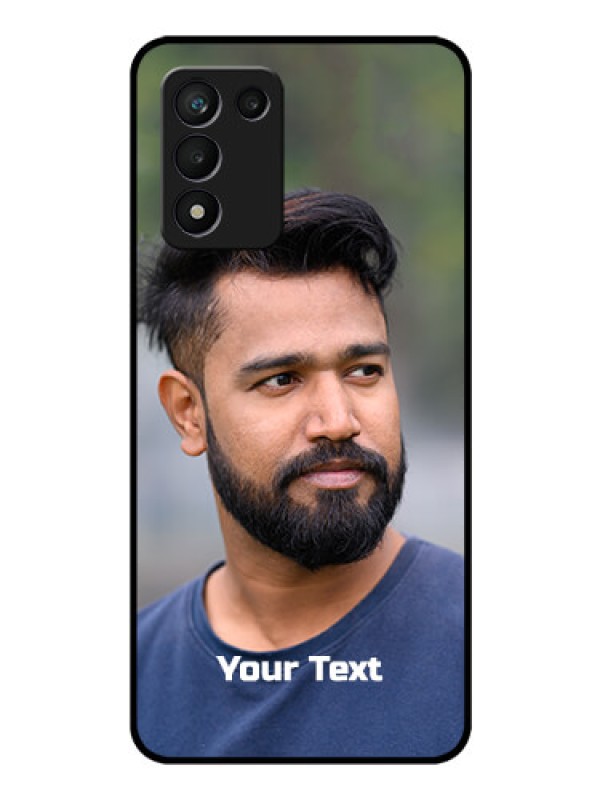 Custom Realme 9 5G Speed Edition Glass Mobile Cover: Photo with Text
