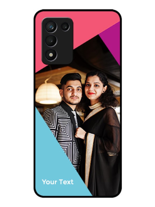 Custom Realme 9 5G Speed Edition Custom Glass Mobile Case - Stacked Triple colour Design