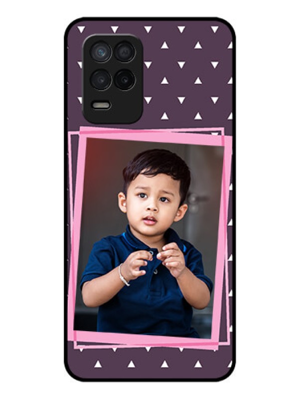 Custom Realme 9 5G Custom Glass Mobile Case - Triangle Pattern Dotted Design