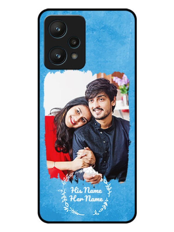 Custom Realme 9 Pro 5G Custom Glass Phone Case - Blue Color Vintage Design