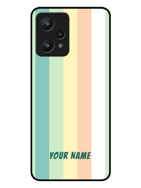 Custom Realme 9 Pro 5G Photo Printing on Glass Case - Multi-colour Stripes Design