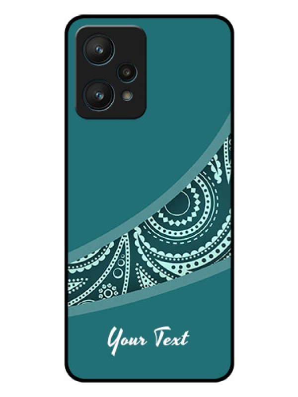 Custom Realme 9 Pro 5G Photo Printing on Glass Case - semi visible floral Design