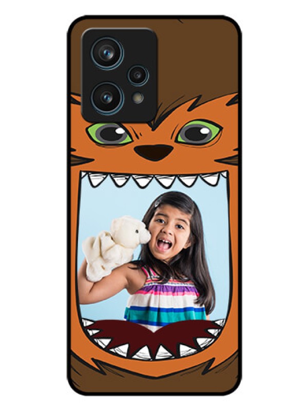 Custom Realme 9 Pro Plus 5G Photo Printing on Glass Case - Owl Monster Back Case Design