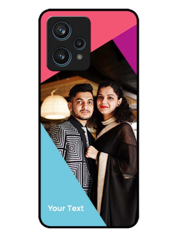 Custom Realme 9 Pro Plus 5G Custom Glass Mobile Case - Stacked Triple colour Design