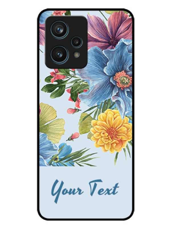 Custom Realme 9 Pro Plus 5G Custom Glass Mobile Case - Stunning Watercolored Flowers Painting Design